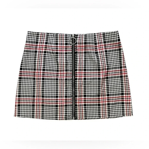 NWT Forever 21 Plus Size Y2K Zip Front Mini Skirt - Picture 1 of 4